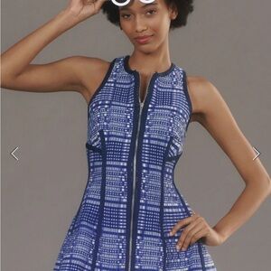 Anthropologie Sleeveless Sculpted Mini Dress NWT